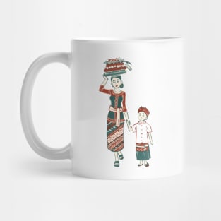 People of Bali - Balinese Mom and a Kid Mug